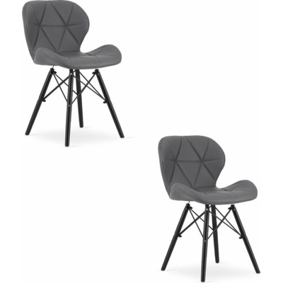 Leobert Lago ekokůže šedé / černé nohy 2 ks