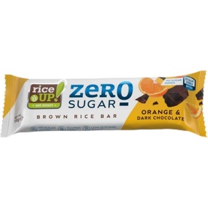 RiceUP! Brown Rice Bar Zero Sugar [18 грама] Тъмен шоколад с портокал