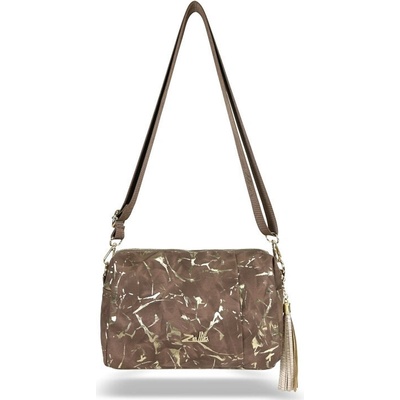 Zellia dámska crossbody kabelka Zlb210 Taupe Leaf