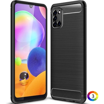 Image 1 of Samsung Galaxy A31 Удароустойчив Carbon Fiber Калъф и Протектор
