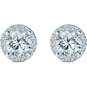 SAVICKI Обеци This is Love: бяло злато, лабораторни диаманти