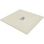 Mexen Hugo квадратен душов поддон SMC 90 x 90 см, бежов, инокс покритие - 42699090-X (42699090-X)