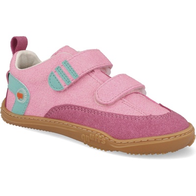 Qnuffs Barefoot dětské tenisky Qnuffs- Ahorn´ fleur frozen Micro Kent růžové