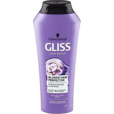 Schwarzkopf Gliss Blonde Perfector fialový šampón 250 ml