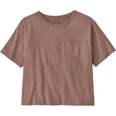 Patagonia Дамска тениска Patagonia Women's Fitz Roy Massif Easy Cut Pocket Tee T-shirt - Moonrise Taupe - размер XS (916-7798-0111)