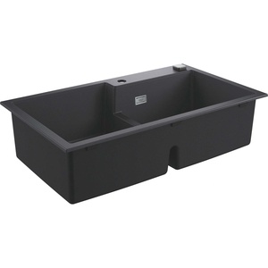 GROHE - Композитна мивка K500 с автоматичен сифон, 86x50 cm, гранит черно 31649AP0 (31649AP0) Мивка за вграждане
