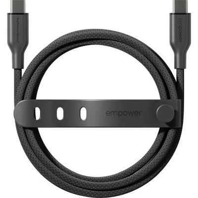 PanzerGlass EM92155 empower 60W opletený nabíjecí USB-C na USB-C 1,2m černý