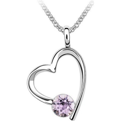 Amparo Miranda Přívěsek Srdce s krystalem H947 Violet