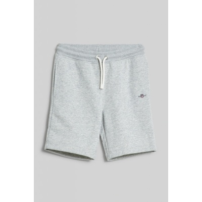 Gant teplákové šortky shield sweat shorts šedá