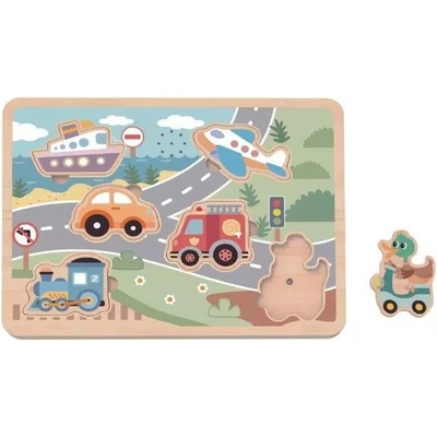 Tooky Toy Tooky Toy: Пъзел с аудио ефекти - Превозни средства (TL064N)