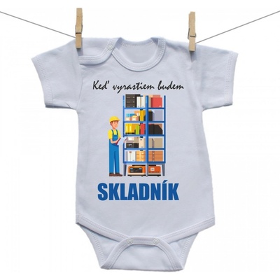 Boodyy Body s krátkym rukávom Keď vyrastiem budem skladník