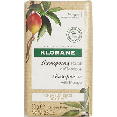 Klorane Shampooing Solide À La Mangue tuhý šampón s mangom pre suché vlasy 80 g