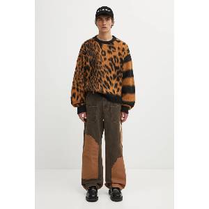 Aries Пуловер с вълна Brushed Leopard (AR2004204)