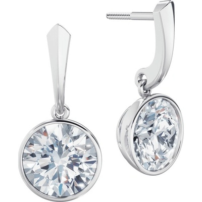 DF dámske náušnice 6415, bílé zlato s laboratorními diamanty o celkové váze 6.00 ct VS1/F