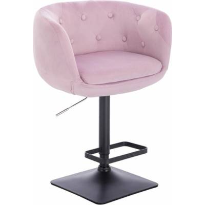 LuxuryForm Design Montana Velur na čiernej hranatej podstave levanduľa