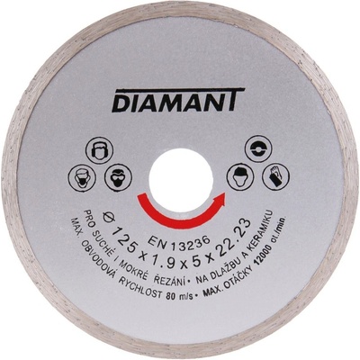 DIAMANT kotúč diamantový 125mm plný