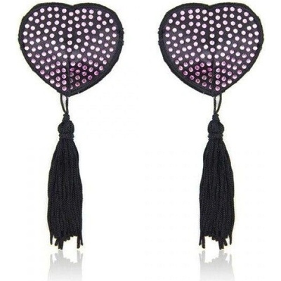 Toyz4lovers Heart shine nipples tassels - růžové