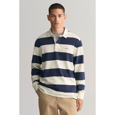 Gant polokošela Block Stripe Heavy Rugger modré