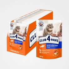 CLUB 4 PAWS Premium With cod fish in jelly For adult cats 2,4 kg