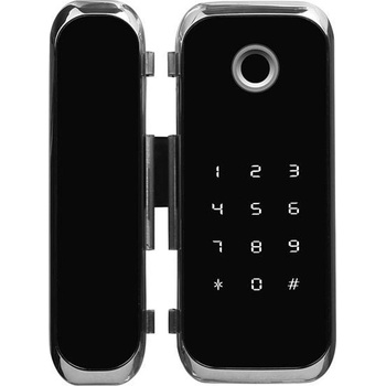 TTLock електронна смарт брава с RFID чипове ( карти) , ПИН код и пръстов отпечатък за стъклени врати - ASD E15 (CNL004)