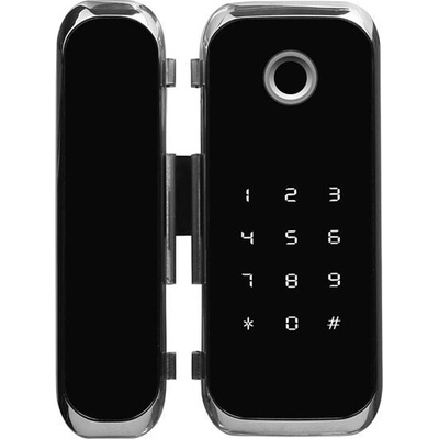 TTLock електронна смарт брава с RFID чипове ( карти) , ПИН код и пръстов отпечатък за стъклени врати - ASD E15 (CNL004)