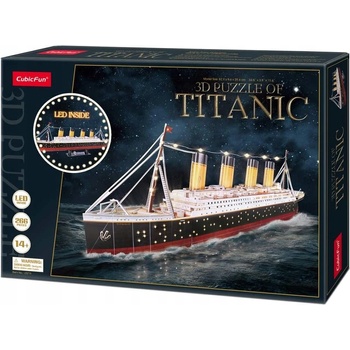 CubicFun 3D puzzle Svítící Titanic 266 ks