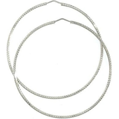 Infinitysilver stříbrné náušnice kruhy broušené SE140098