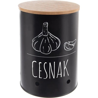 Orion Dóza plech bambus na Cesnak BLACK 11 cm