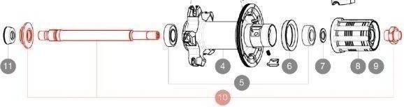 MAVIC KIT REAR AXLE KSYRIUM SLE/SLS/ELITE/PRO EXALITH
