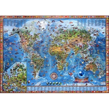 Nástěnná mapa - svět dětský - lamino