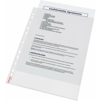 Esselte A4 55 mikronů transparentní v boxu 100 ks