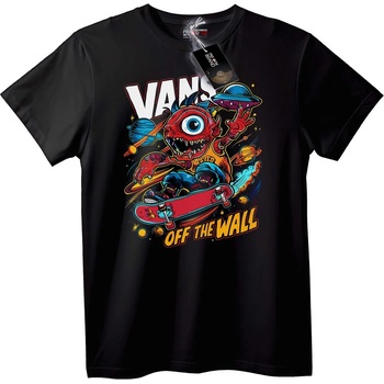 NOONEBRAND Тениска с космически звяр от Vans - 3XL, Black