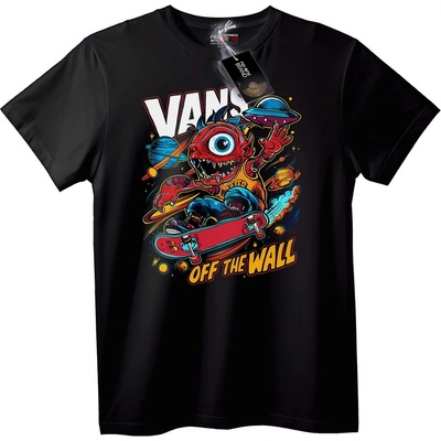 NOONEBRAND Тениска с космически звяр от Vans - 3XL, Black