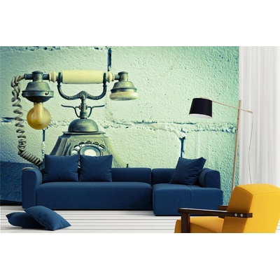 DIMEX ART Самозалепваща се флизелинова фототапета ретро телефон 375 x 250 см