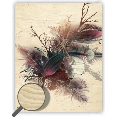 Drevený obraz Feathers