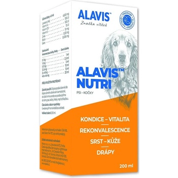 Alavis Nutri lososový olej obohatený o minerály a vitamíny pre psy a mačky 200 ml