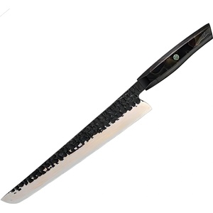 HARAHU Дамаски кухненски нож ZA-37584 - Slicer / Черен / Кафяв KP37584