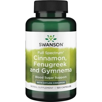Swanson Cinnamon, Fenugreek and Gymnema, 120 капсули, Swanson (SW1753)