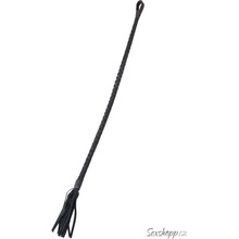 Kožený jezdecký bičík rákoska s třásněmi Rimba 70 cm