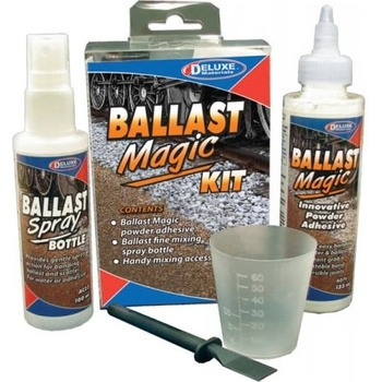 Deluxe Materials Ballast Magic прахово лепило за модел. железница (комплект)