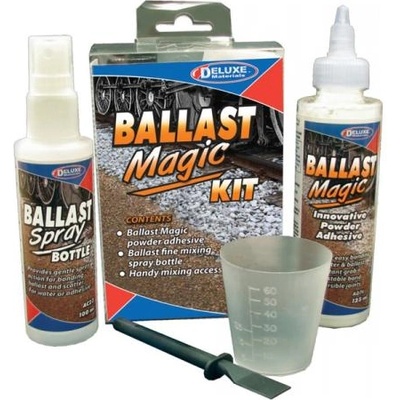Deluxe Materials Ballast Magic прахово лепило за модел. железница (комплект)