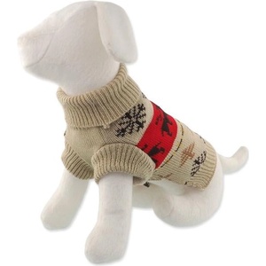Dog fantasy Пуловер Dog Fantasy Winter Tale Коледен плетен с елени, M 43см (454-857644)
