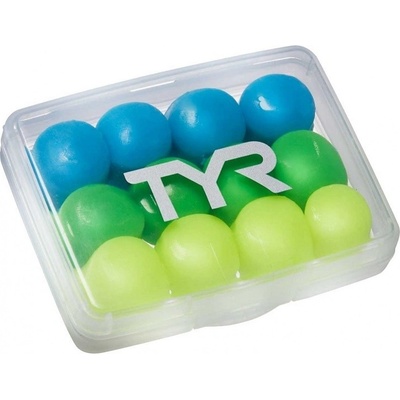 Tyr Kids Soft Silicone Ear Plugs 12 Pack Zeleno/modrá