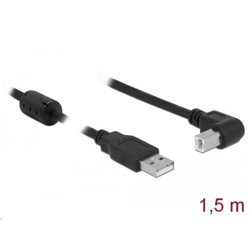Delock USB 2.0-s kábel A-típusú > USB 2.0 B-típusú derékszögű 1, 5 m fekete (84810) (84810) (84810)