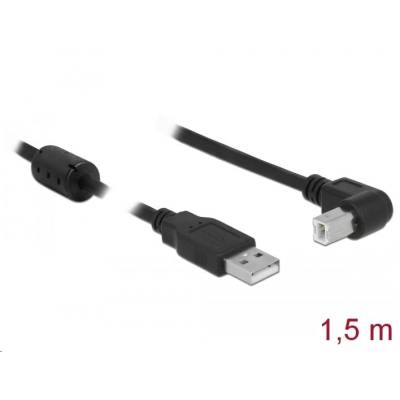 Delock USB 2.0-s kábel A-típusú > USB 2.0 B-típusú derékszögű 1, 5 m fekete (84810) (84810) (84810)