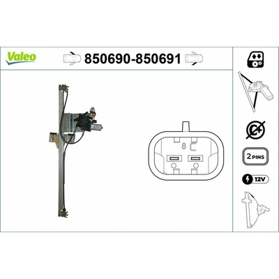 Zvedací zařízení oken VALEO 850690 850690