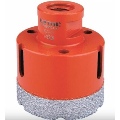 EXTOL korunka vykružovací diamantová, průměr 53 mm, závit M14 8801873