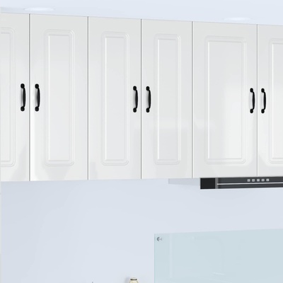 vidaXL Панел за миялна машина Kalmar 2 pcs Лъскаво бяло (884663)