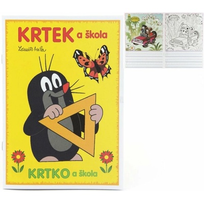 Krtek a škola omalovánka