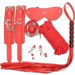 Sensual Bdsm Комплект "red bondage" 6 части